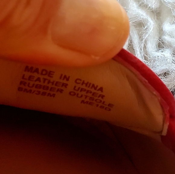 Michael Kors Red Leather Ballet Flats - Picture 9 of 9